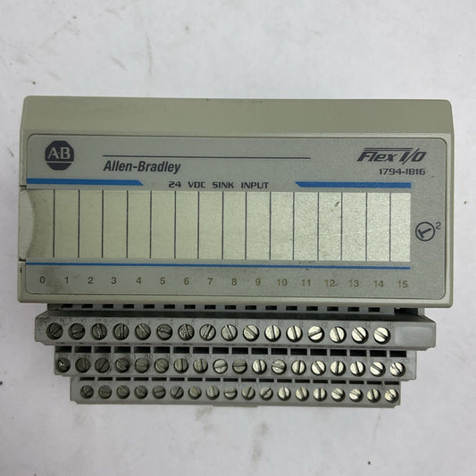 ALLEN BRADLEY 1794-TB3 SER A REV C01 BASE 1794-IB16 SER A REV B01 24VDC INPUT