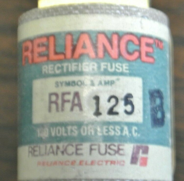 RELIANCE RFA125 RECTIFIER FUSE / 125A / 130V / NEW SURPLUS