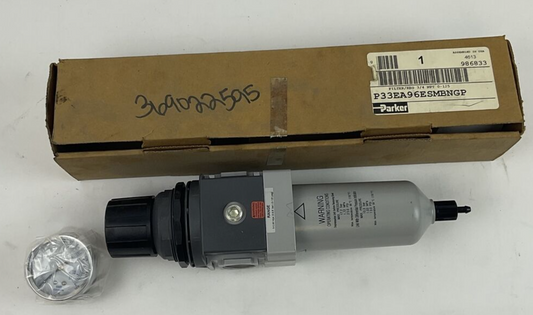PARKER P33EA96ESMBNGP FILTER REGULATOR  0-125 PSIG