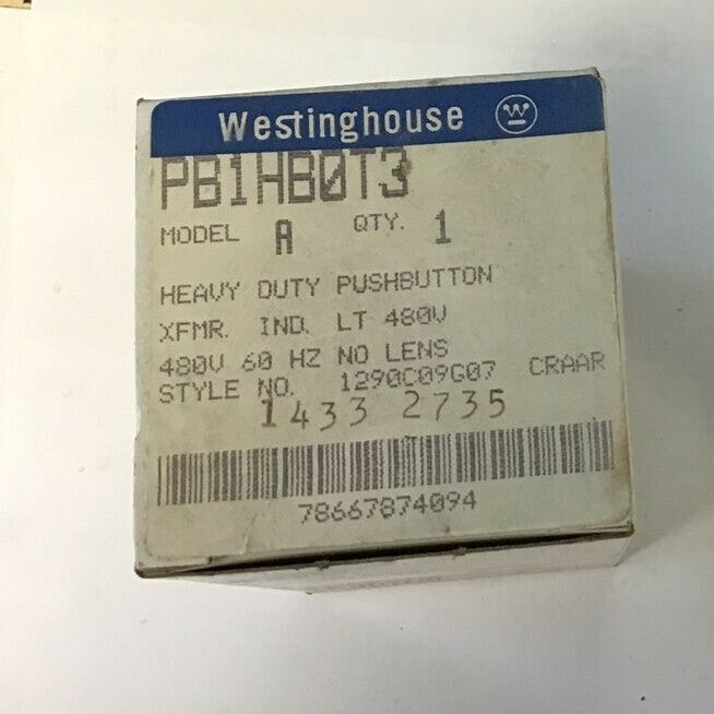 WESTINGHOUSE PB1HB0T3 PUSHBUTTON HEAVY DUTY 480V 60HZ MODEL A