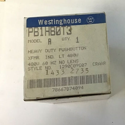 WESTINGHOUSE PB1HB0T3 PUSHBUTTON HEAVY DUTY 480V 60HZ MODEL A