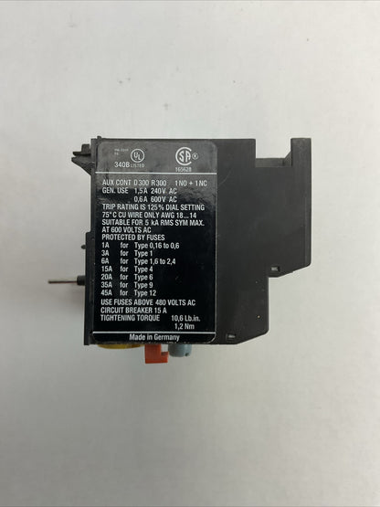 EATON ZE-1,6 MOELLER SERIES OVERLOAD RELAY 1-1.6A ZE-1.6