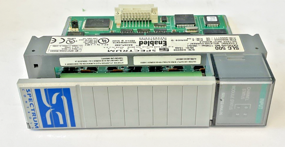 SPECTRUM CONTROL 1746SC-INI4VI 4 CHANNEL INPUT MODULE SER.D REV.1.04 SLC500 PR.A