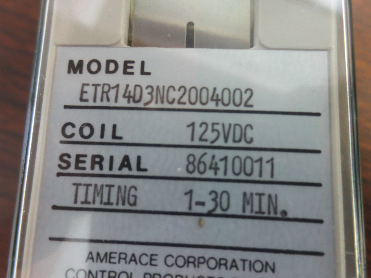 AGASTAT / AMERACE ETR14D3NC2004002 TIMER RELAY, 1-30 MIN. - 125VDC - NEW in BOX