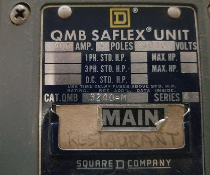 QMB3240M Square D 400A Switch 3 POLE 240V