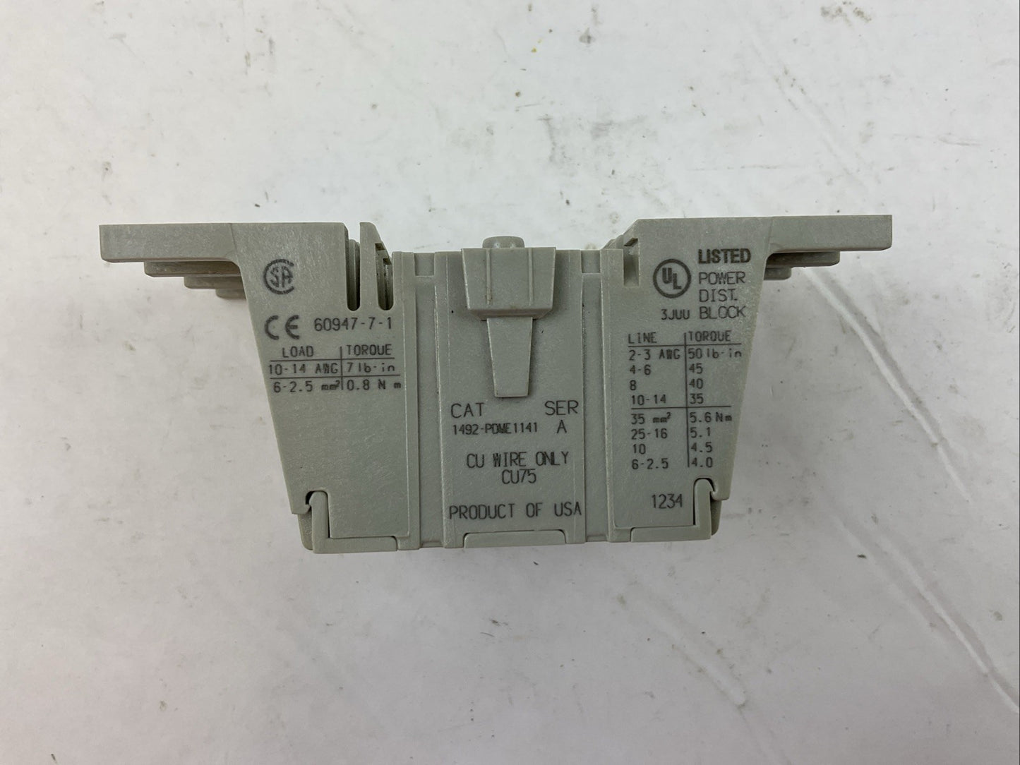 ALLEN BRADLEY 1492-PDME1141 POWER BLOCK 115A 600V (LOT OF 3)