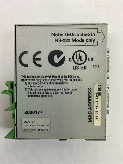 COMTROL 3000177 ROCKET PORT SERIAL HUB 2 PORT 24VDC