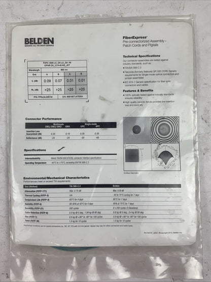 BELDEN FP3LDLD001M PATCH CORD