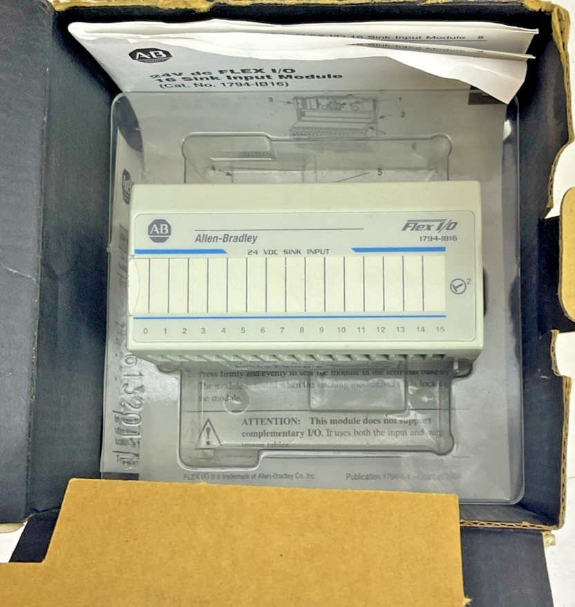 ALLEN BRADLEY 1794-IB16 INPUT MODULE CAT.REV. M01 REV.A01 SER.A 31.2VDC