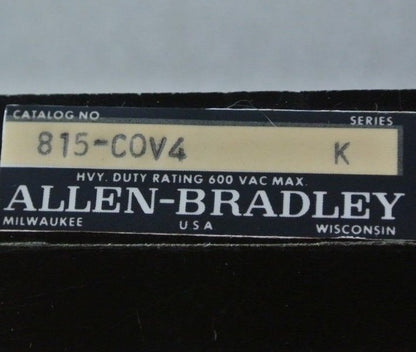 ALLEN-BRADLEY 815-COV4 SIZE 2 OVERLOAD RELAY PANEL, OPEN TYPE - NEW SURPLUS