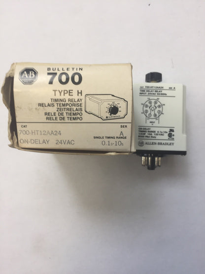 ALLEN BRADLEY 700-HT12AA24 TIMING RELAY 24VAC SER A