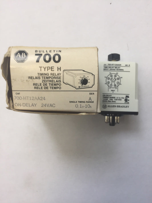 ALLEN BRADLEY 700-HT12AA24 TIMING RELAY 24VAC SER A