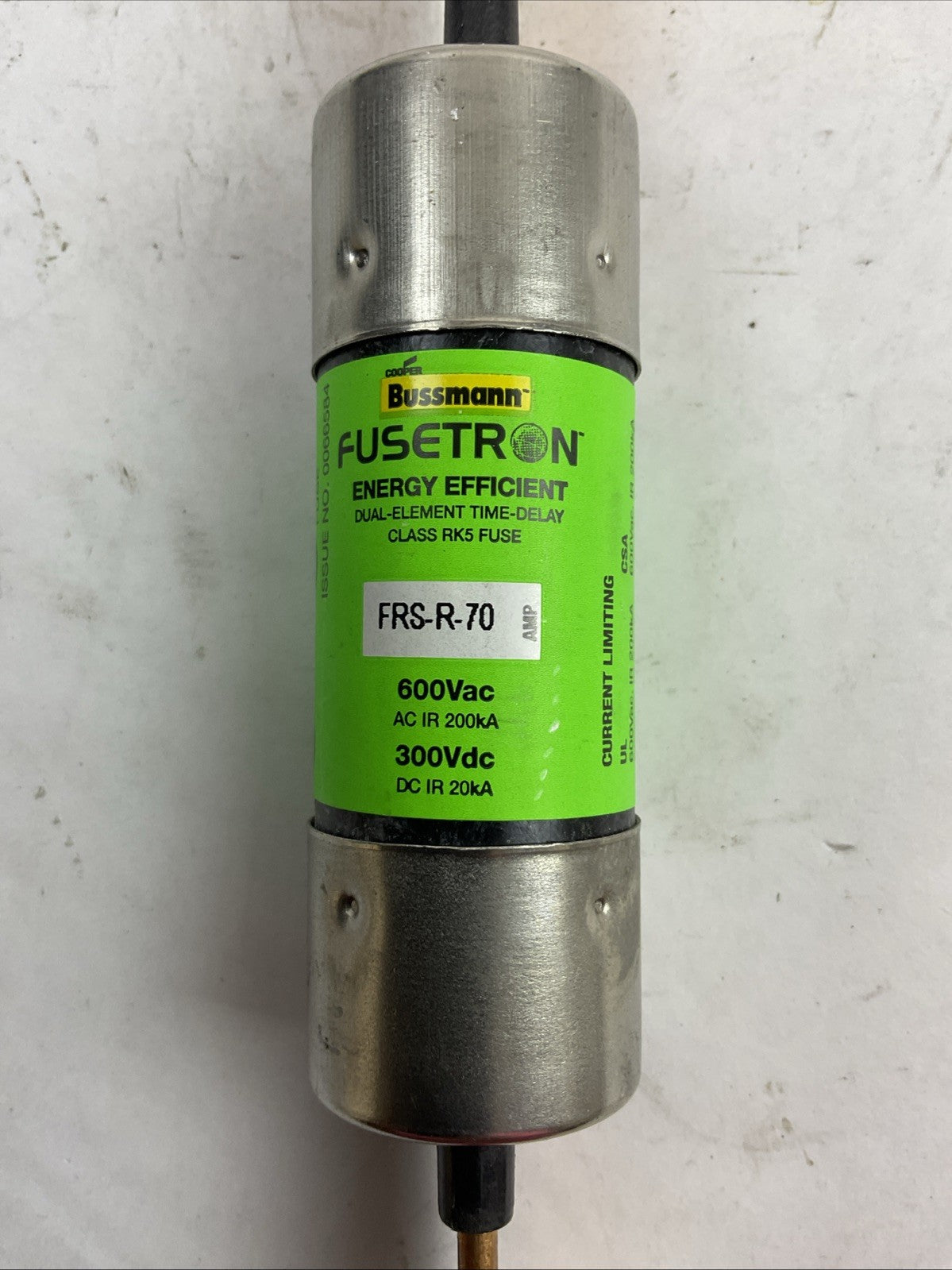 FUSETRON FRS-R-70 600VAC 300VDC 70AMP ENERGY EFFICIENT CLASS RK5 FUSE