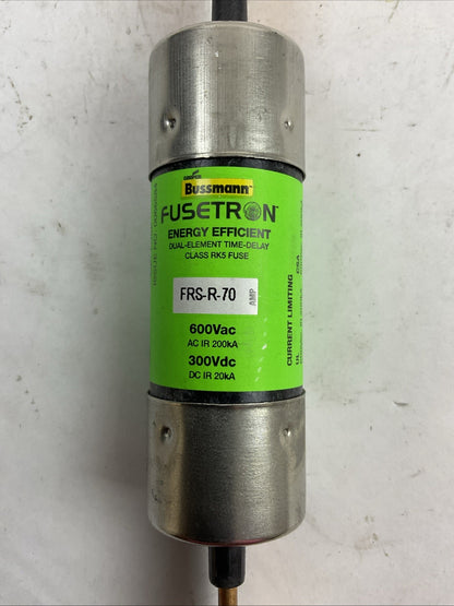 FUSETRON FRS-R-70 600VAC 300VDC 70AMP ENERGY EFFICIENT CLASS RK5 FUSE