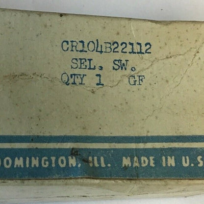 GENERAL ELECTRIC CR104B22112 SELECTOR SWITCH