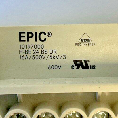 EPIC 10197000/ 10196000 MALE/FEMALE CONNECTOR INSERTS  16A/500V/6KV/3 **LOTOF2**