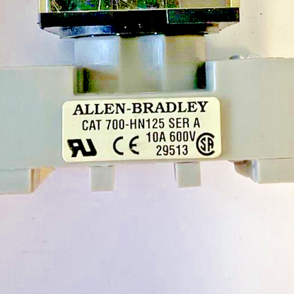 OMRON MK2PN-S RELAY 10A   W/ALLEN BRADLEY 700-HN125 BASE SER.A 10A** LOTOF2**