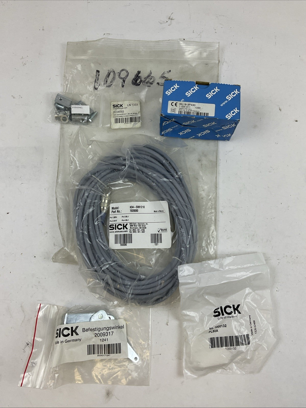 SICK 2034693 OPS SENSOR KIT WL18-3P430 KD4-SIM1210 PL50A 2056941 2009317