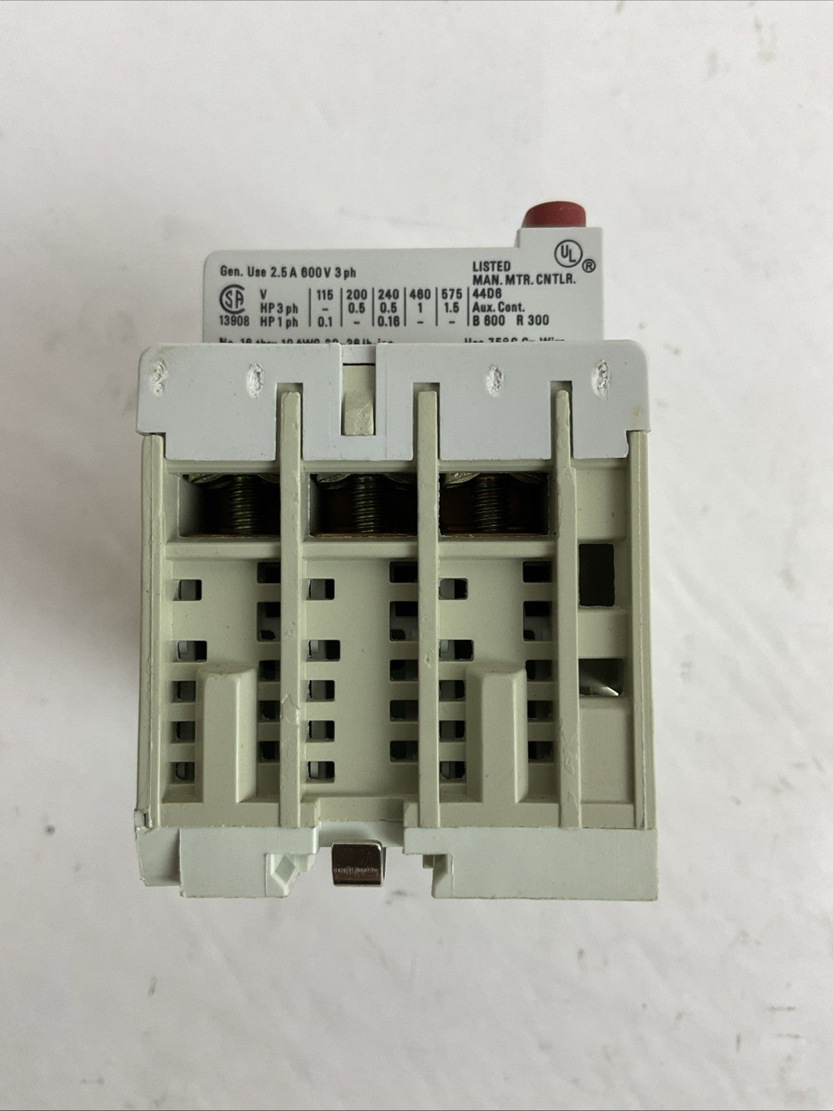 ALLEN BRADLEY 140-MN-0160 SER C 2.5A 600V 3PH 1.5HP MANUAL STARTER