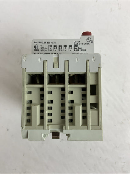 ALLEN BRADLEY 140-MN-0160 SER C 2.5A 600V 3PH 1.5HP MANUAL STARTER