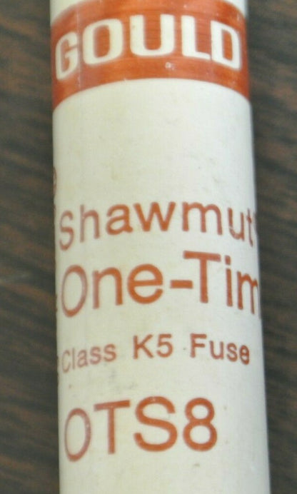 GOULD SHAWMUT OTS8 CLASS K5 FUSE 8A / 600V / NEW SURPLUS / EACH