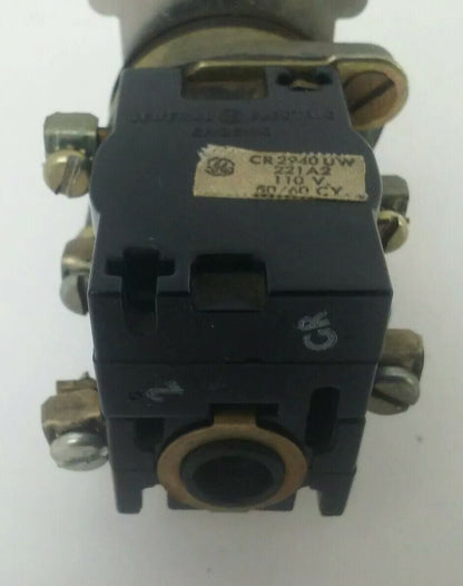 GENERAL ELECTRIC CR294UW221A2 RED PUSH BUTTON 110V 50/60HZ