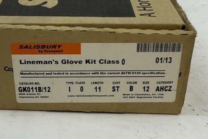 HONEYWELL GK011B/12 LINEMAN GLOVES SIZE12 1000V CLASS0 TYPE1 D120 AHCZ SALISBURY