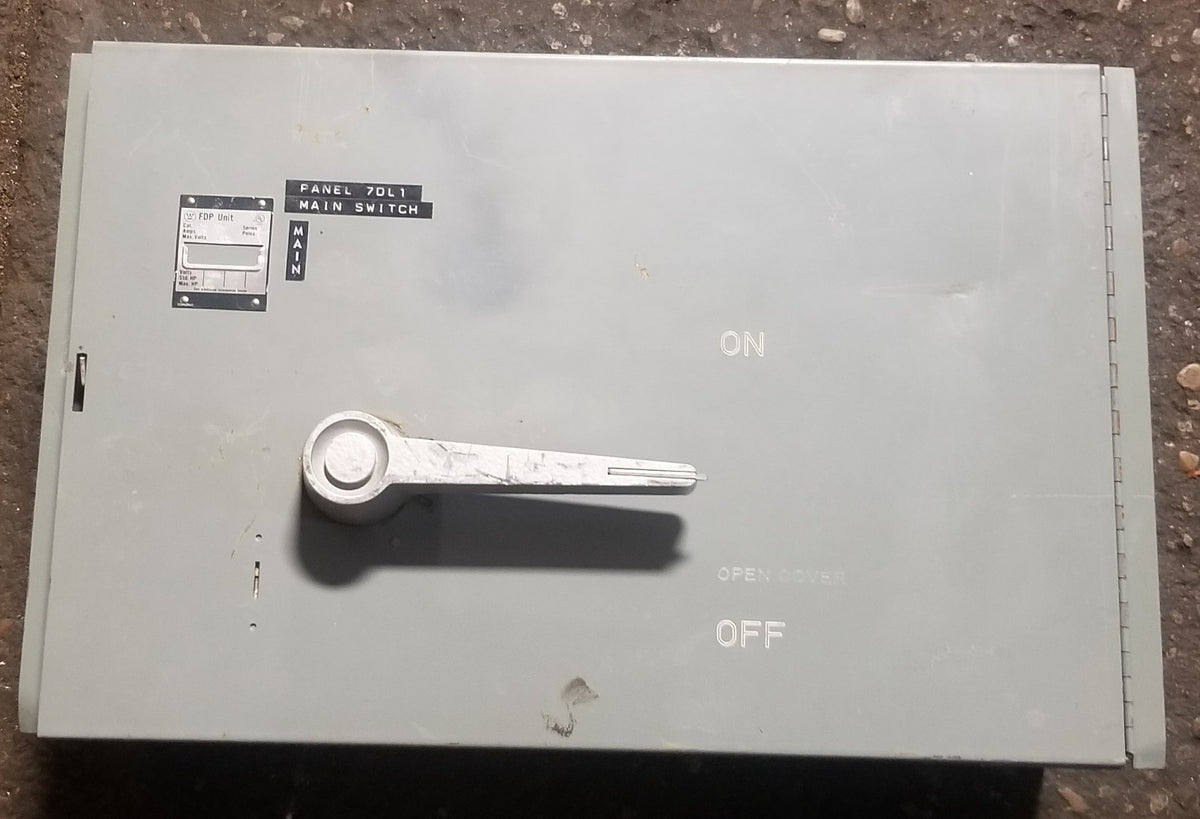 Westinghouse FDP-325R 400 Amp 240V FDP Unit Panelboard Switch 400A