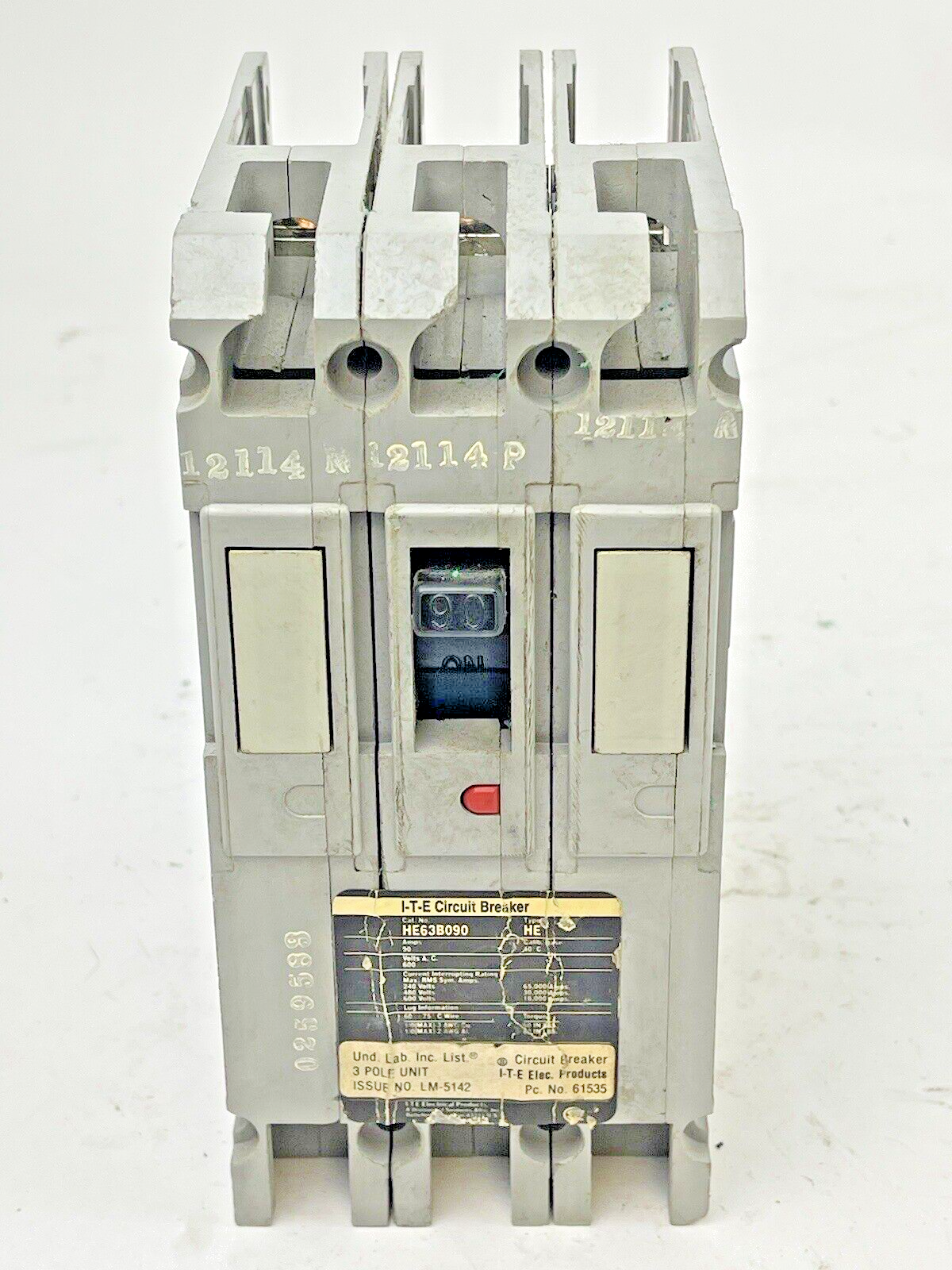 SIEMENS - HE63B090 - CIRCUIT BREAKER - 90 A, 600 VAC, 3 POLE - TYPE HE