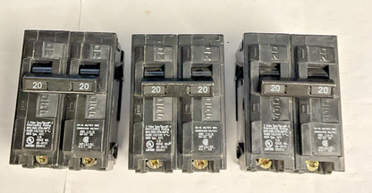 MURRAY MP220 CIRCUIT BREAKER 20A 2POLES 60HZ 240VAC****LOTOF3****