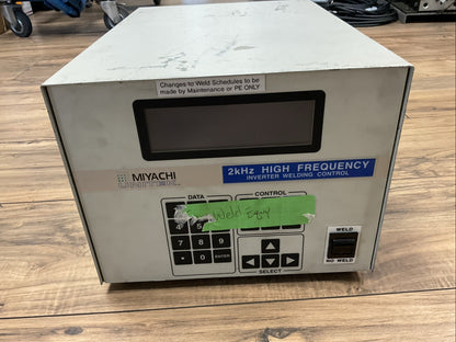 MIYACHI HF2/208 INPUT 208VAC 50AMP 51KVA OUTPUT 290VAC 160A 33KVA 2kHz HIGH FREQ