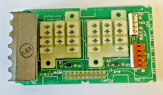 JOHNSON CONTROLS 27-2619-6 /79 REV-D1 RTB-102 M8313 CONTROL BOARD 24-279862