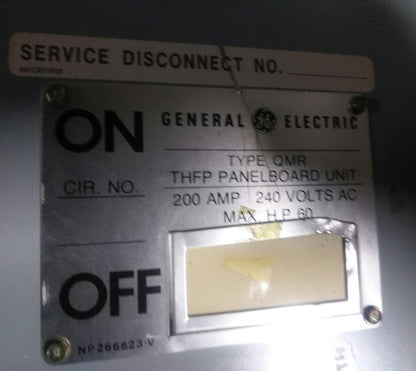 General Electric GE QMR THFP324 200 Amp, 240VAC, 3-Pole Panelboard SWITCH Unit