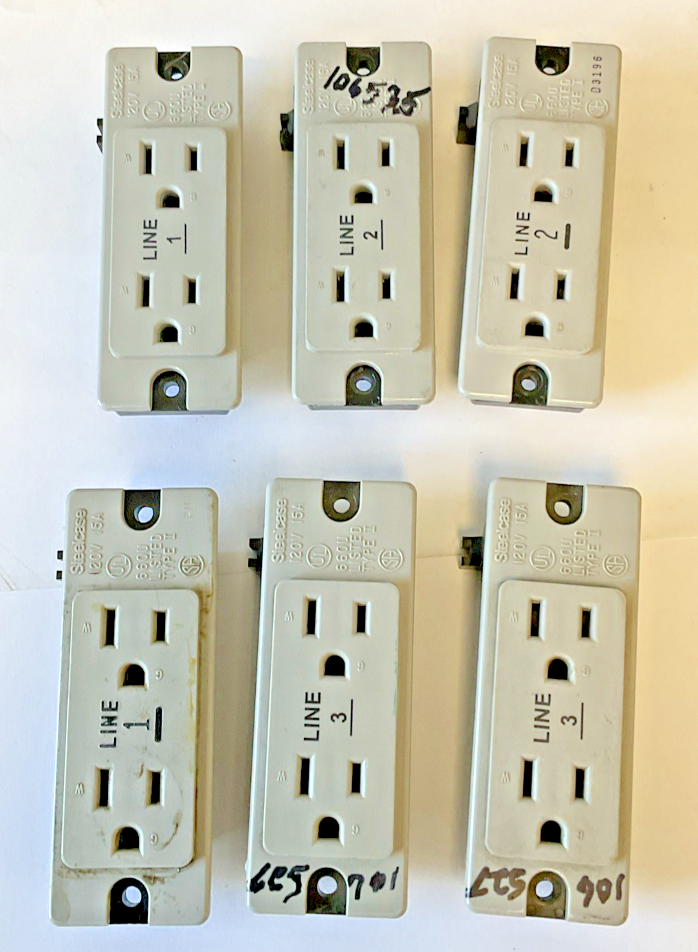 STEELCASE 98683 PLUG PANEL RECEPTACLE 120V 15A 66U***LOTOF6***