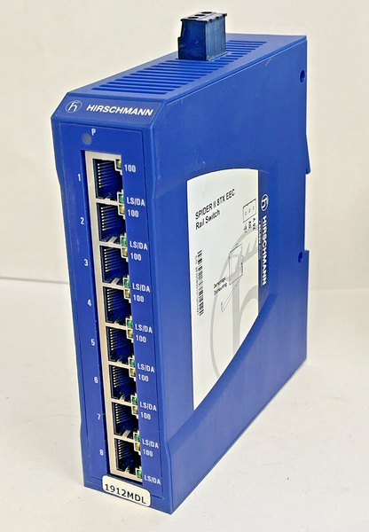 HIRSCHMANN - SPIDER II 8TX EEC - RAIL SWITCH - 8 PORT, 24VDC, 10/100 BASE TX + 2