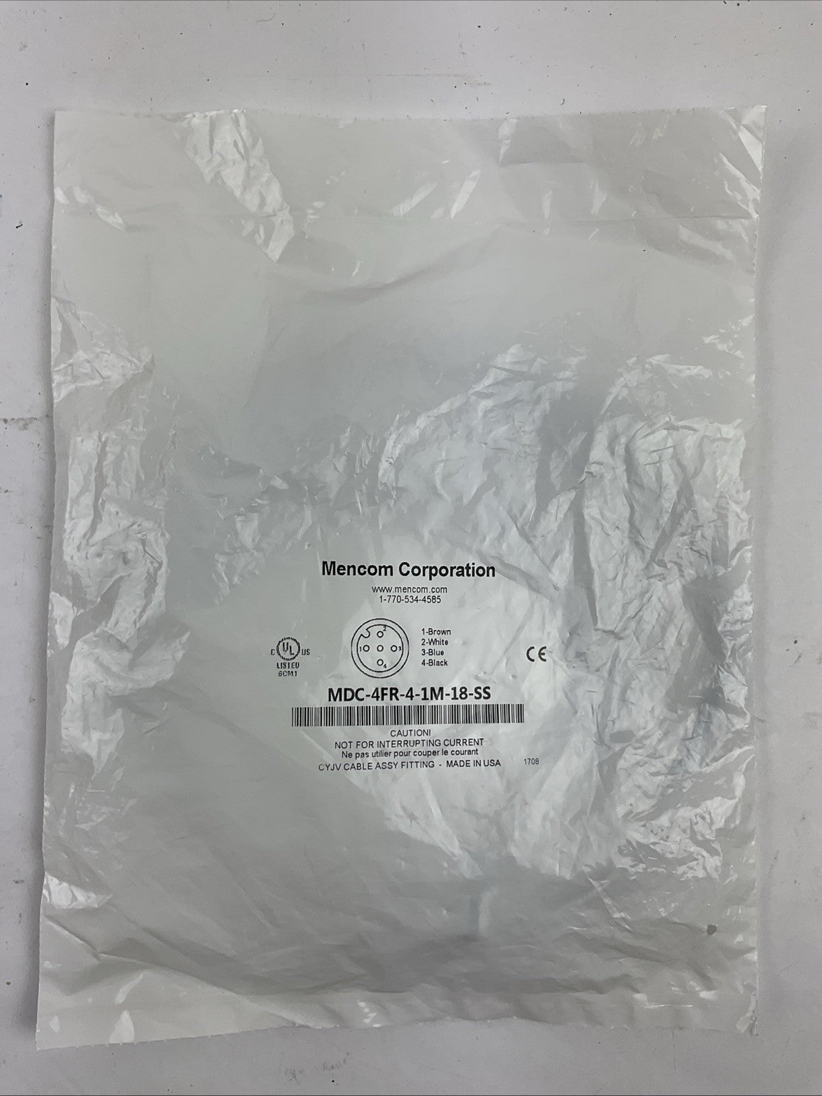 MENCOM CORPORATION MDC-4FR-4-1M-18-SS CABLE