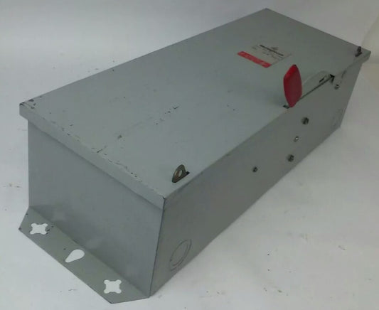 WESTINGHOUSE HUN323 NON FUSIBLE SAFETY SWITCH 100A 240V 3PH 30HP TYPE 1 INDOOR