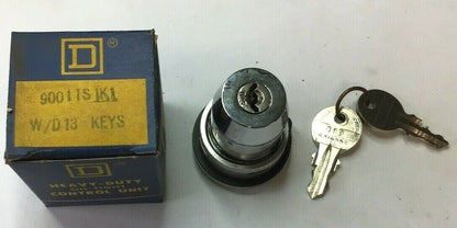 SQUARE D 9001 TS1K1 KEYED SELECTOR SWITCH W/D13 KEYS