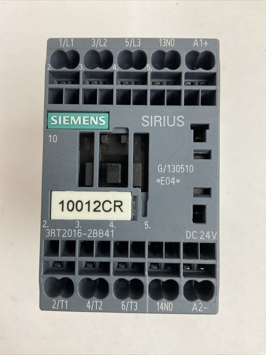 SIEMENS 3RT2016-2BB41 CONTACTOR 600VAC 20A 3PH 7.5HP COIL 24VDC