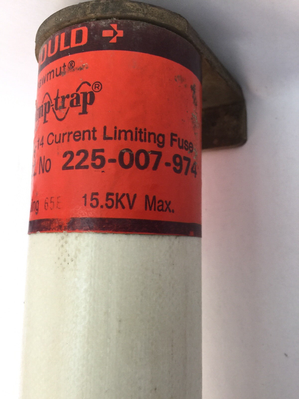 GOULD SHAWMUT 225-007-974 AMP-TRAP CL-14 CURRENT LIMITING FUSE 15.5KV RATING 65E