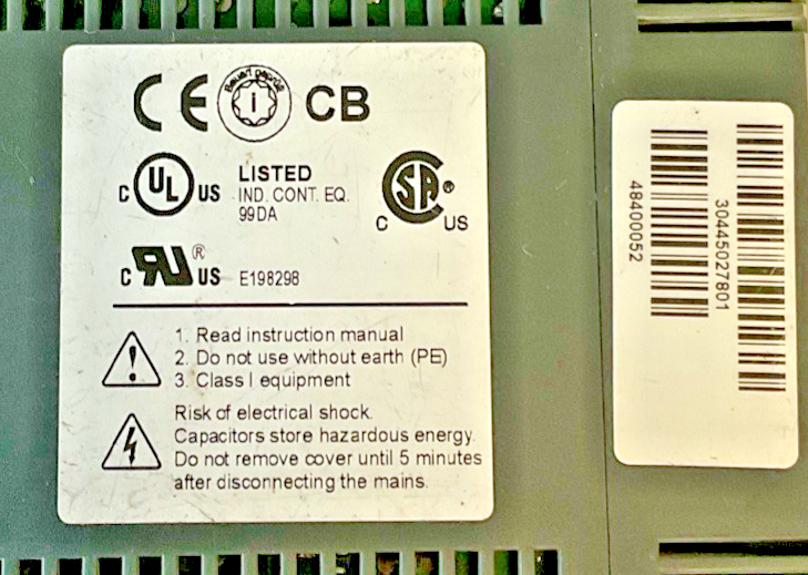 RHINO PSP24-024S POWER SUPPLY  (24W) 24VDC 1.0A 100-240VAC 50-60HZ 0.7-0.4A