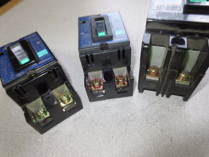 MITSUBISHI NF30-SS, NF30-CS (5A), NF30-CS (10A) - NO-FUSE BREAKERS 220V LOT of 3