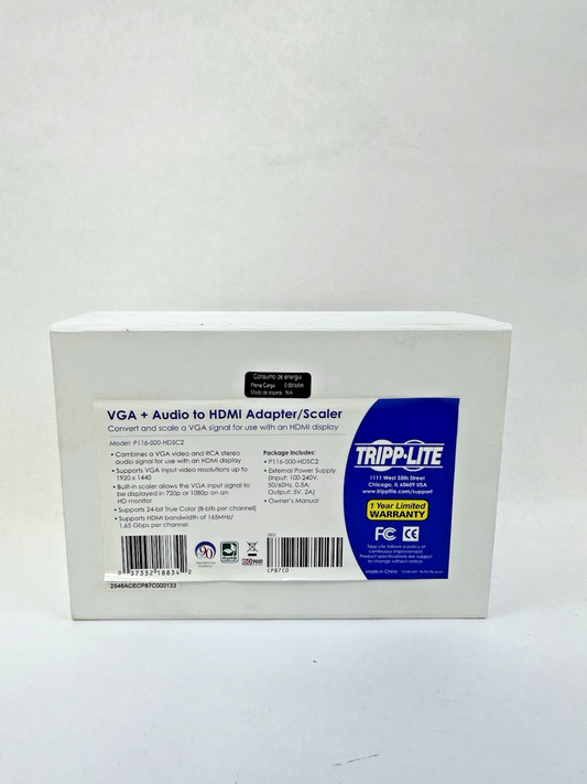 TRIPP-LITE P116-000-HDSC2 VGA with Audio to HDMI Adapter/Scaler