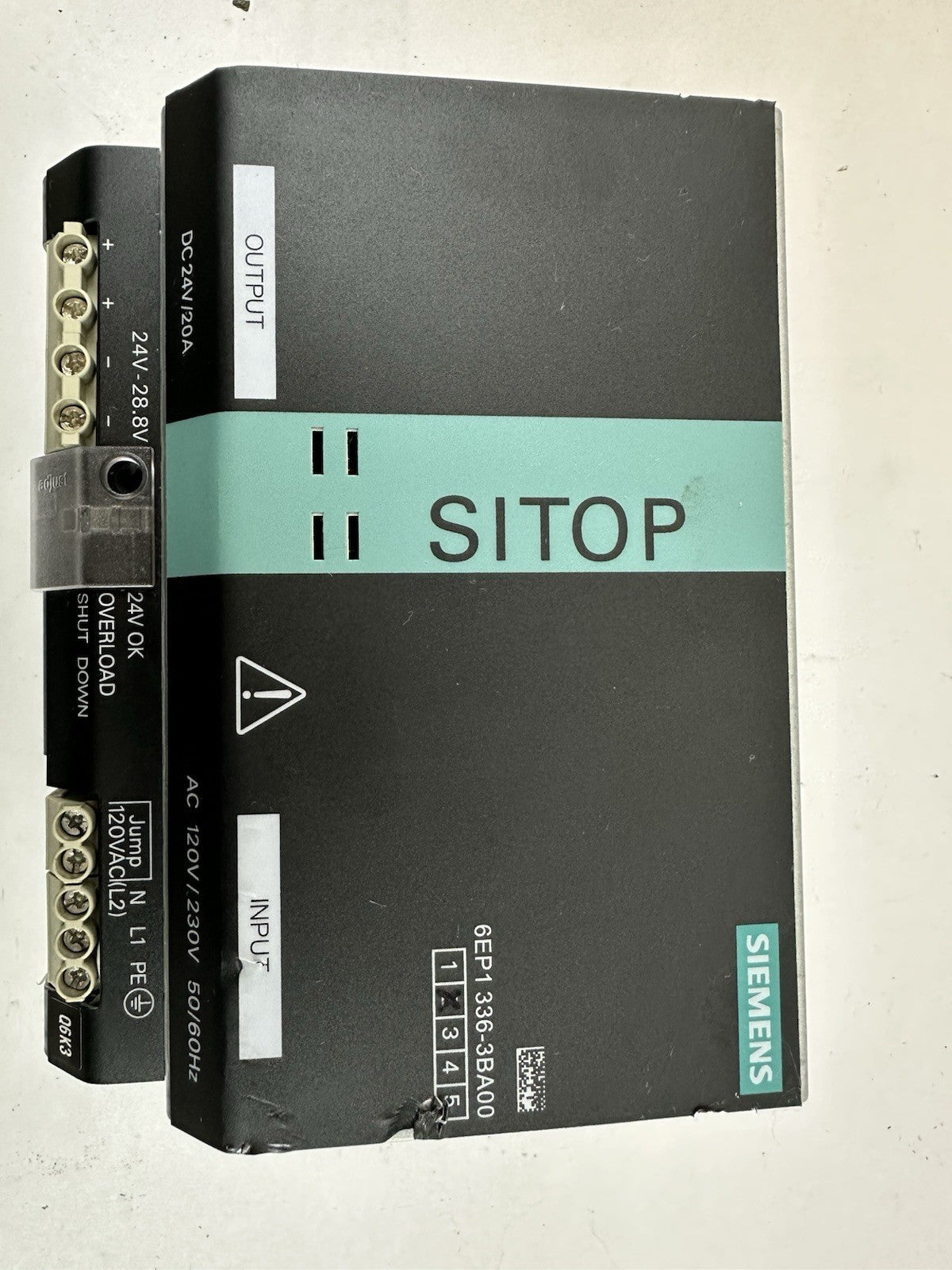 SIEMENS SITOP 6EP1336-3BA00 POWER SUPPLY 24VDC 20A 1PH 100-240VAC