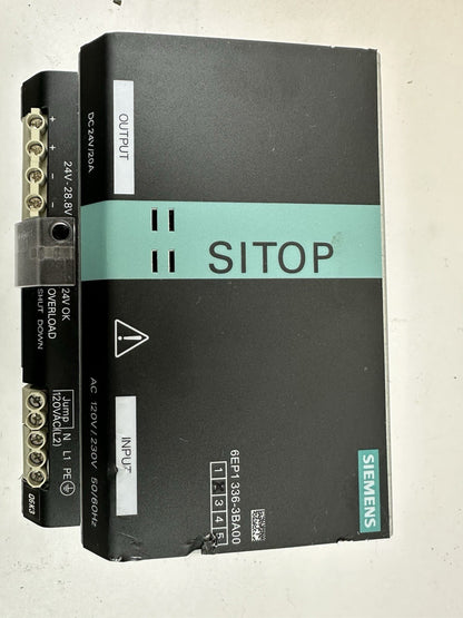 SIEMENS SITOP 6EP1336-3BA00 POWER SUPPLY 24VDC 20A 1PH 100-240VAC