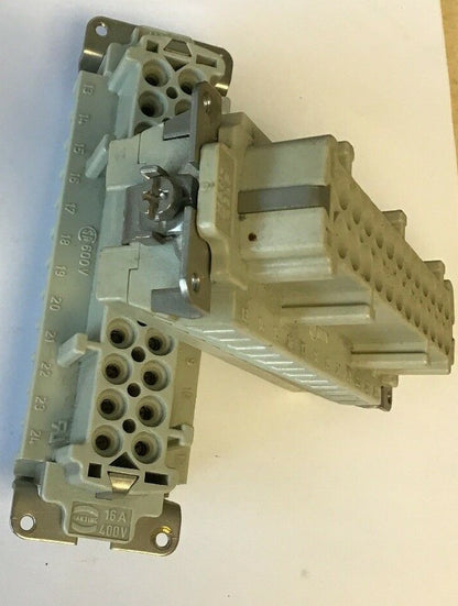 HARTING HAN E24F TERMINAL CONNECTOR FEMALE 24 SOCKET 16AMP 400V***LOTOF2***