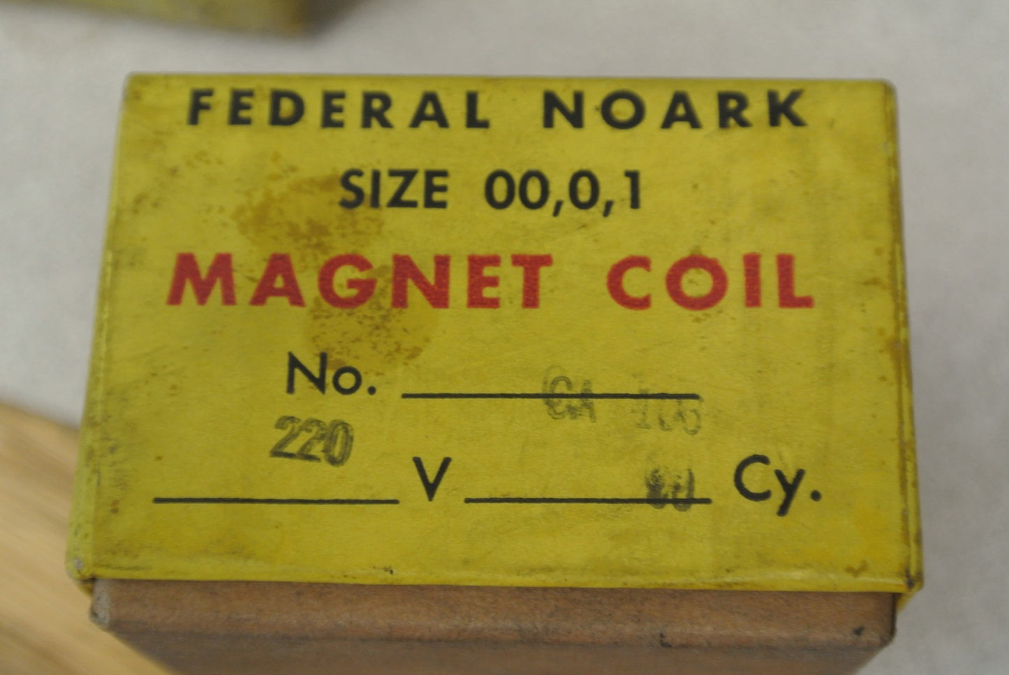 FEDERALPACIFIC / FPE CA106 MAGNETIC COIL SIZE 00, 0, 1 - 220V, 60Hz