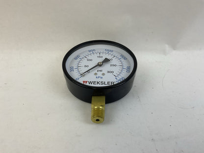 WEKSLER UA35F4L 0-300PSI PRESSURE GAUGE 1/4" NPT