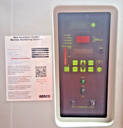 AERCO BMK1500 BOILER 1500MBH 107SQFT 44GALLON 160PSIG 115V 1500000BTU 15A 2HP