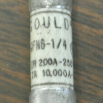 LOT of 9 / GOULD GFN6-1/4 TIME-DELAY FUSES / 6-1/4A / 250VAC